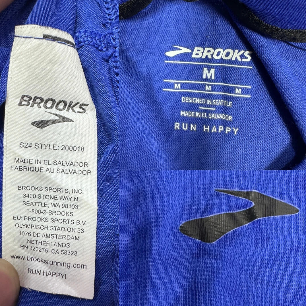 Brooks® Blue Running T Shirt-M