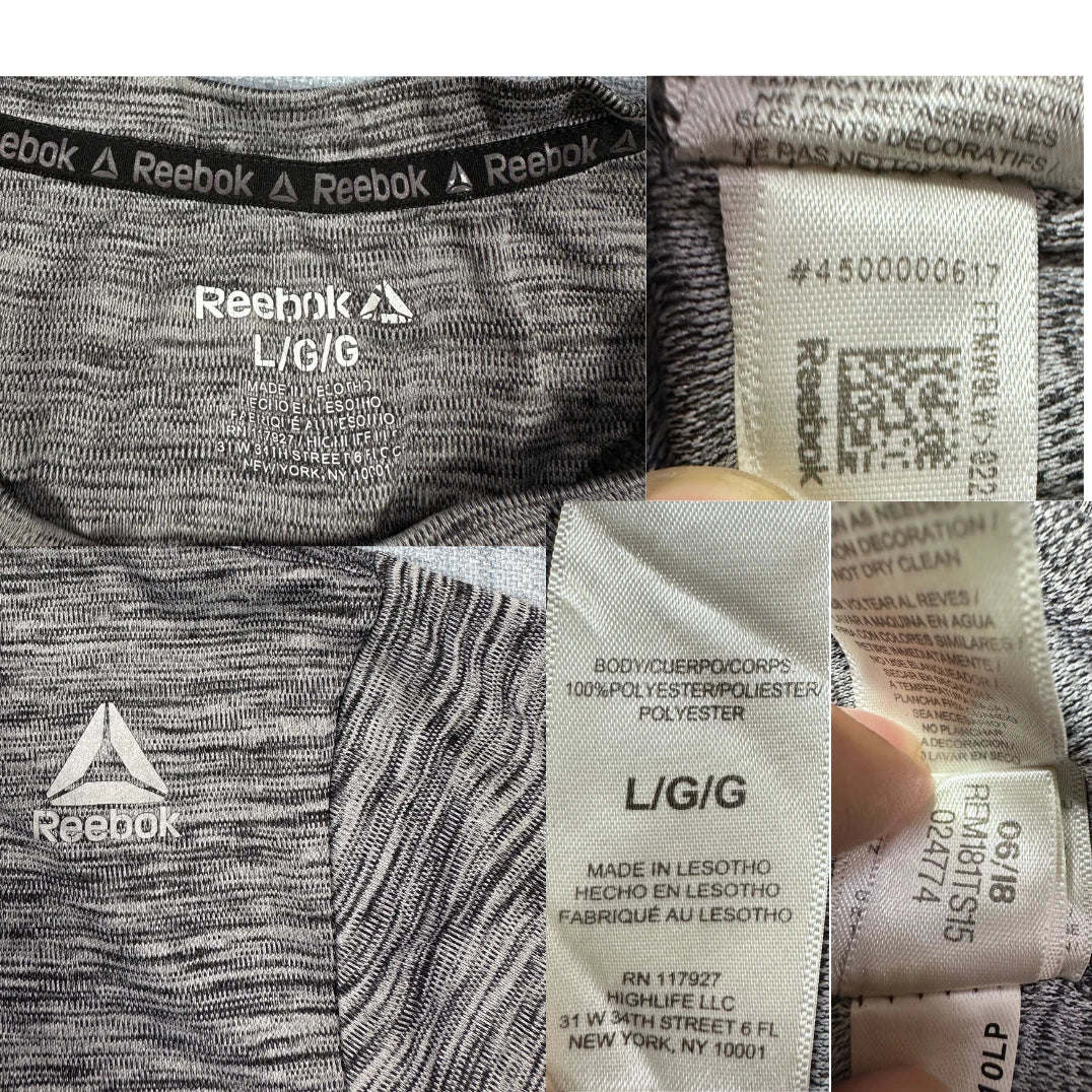 Reebok® Grey Training T Shirt-L