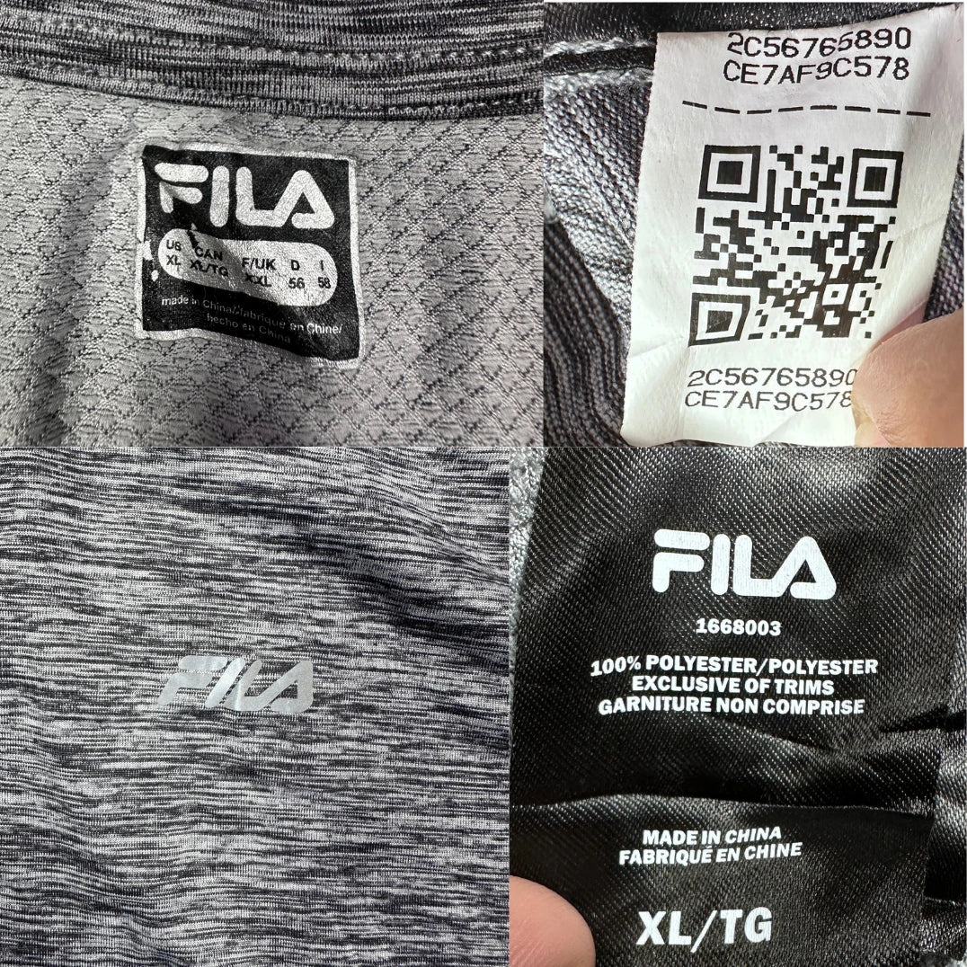 Fila® Grey Sports T Shirt Melange-XL