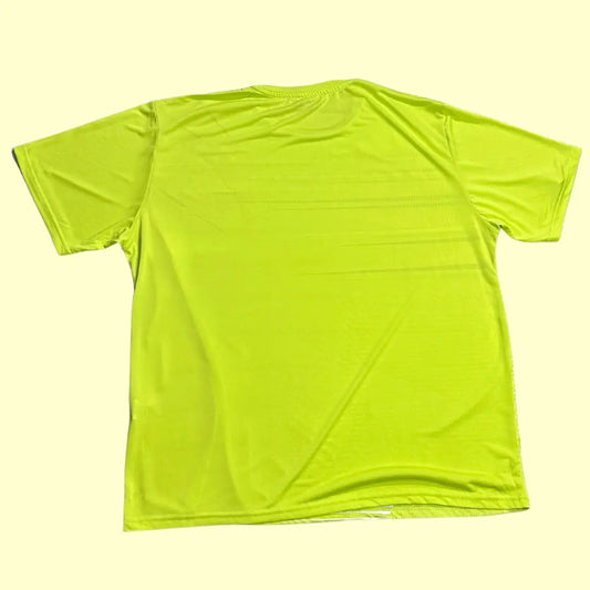 Atlas for Men Sport Team Cup T-shirt in neon yellow with bold geometric print