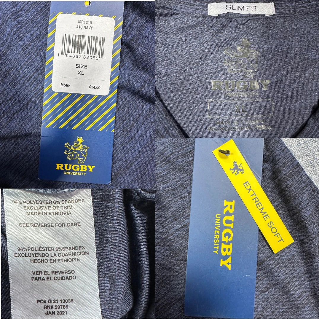 Rugby® Navy T Shirt Slim Fit-XL