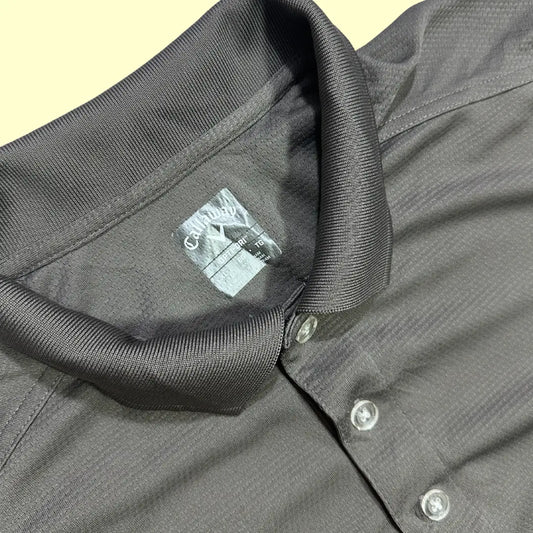 Callaway Golf Polo Shirt in charcoal grey with embroidered Callaway logo