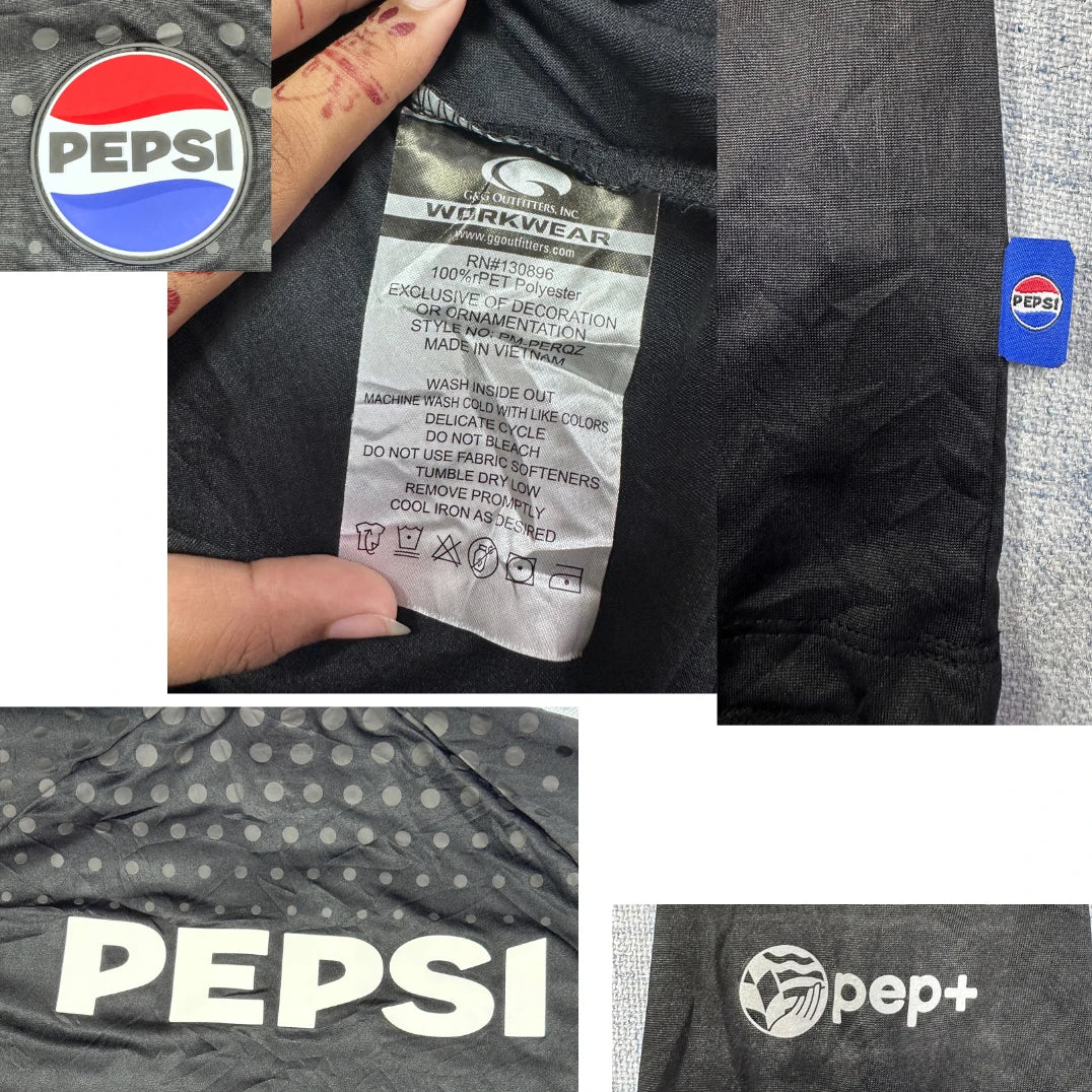 Pepsi® Black Quarter Zip Pullover-L
