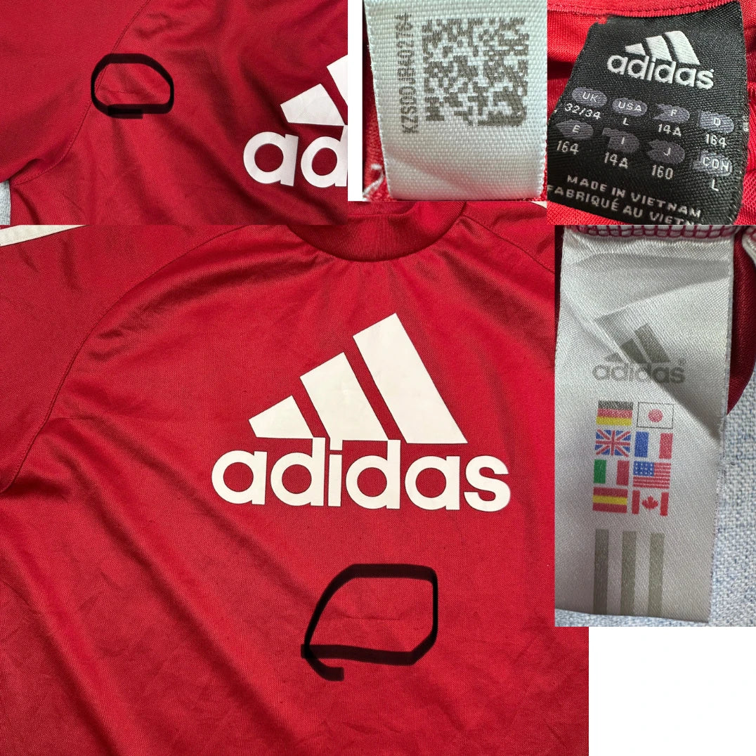Adidas® Red Training Shirt Logo-L