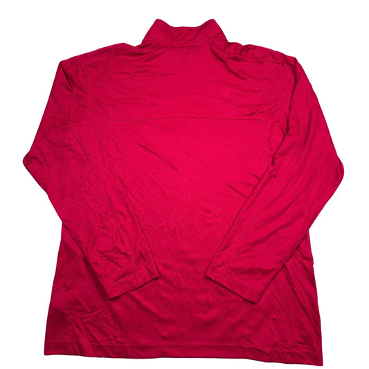 Blue Generation® Red Quarter Zip Pullover-L
