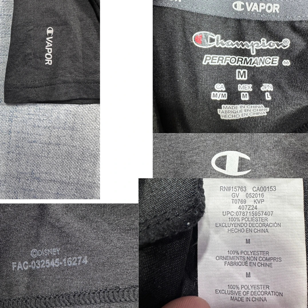 Champion® Black Hooded Performance Shirt-M