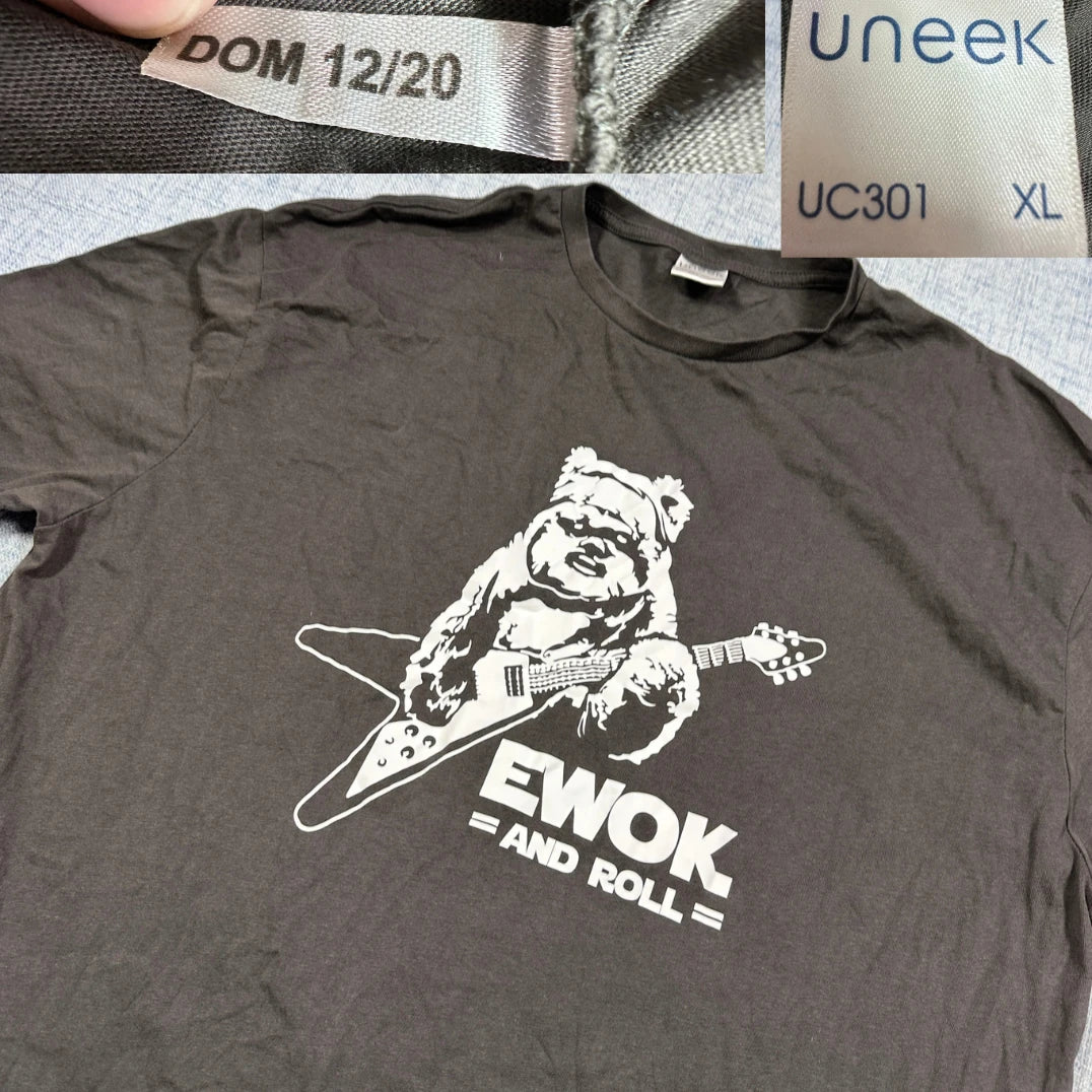 Uneek® Charcoal Ewok And Roll Graphic T Shirt-XL