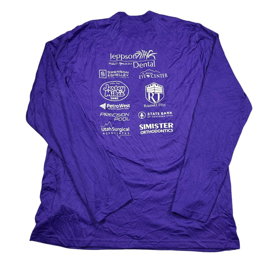 Nike® Purple Dri-Fit Long Sleeve Soccer Team T Shirt-L