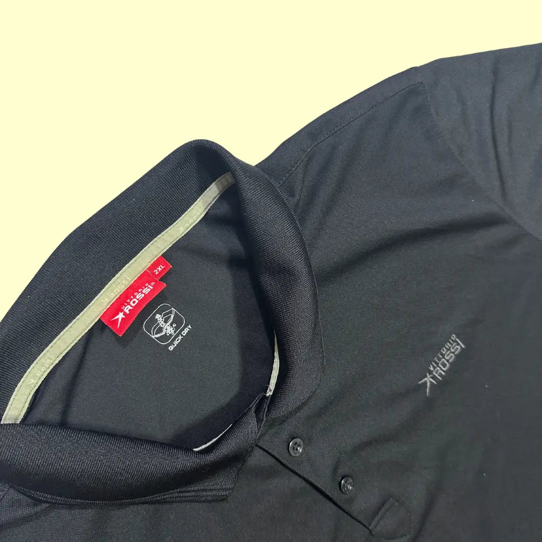 Classic black polo shirt from Rossi,