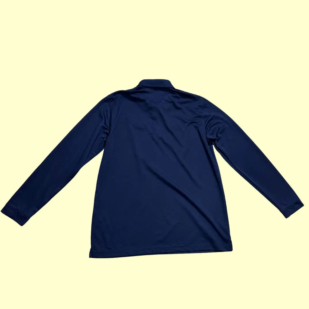 Classic navy Pelli long-sleeve polo shirt with a smart collared design