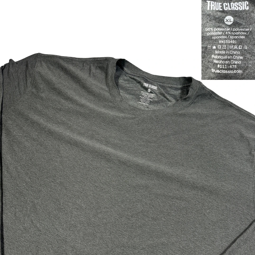 True Classic® Grey Long Sleeve Shirt-XL
