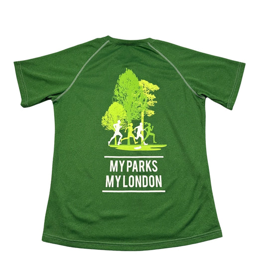 Vapour-X Green Running T Shirt Bamboo Charcoal Event Print-M