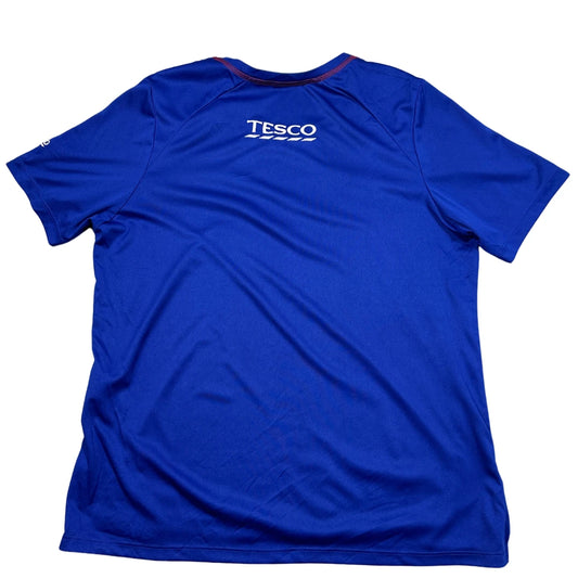 Unbranded Blue Men's Maroon Stitching-L Men T Shirts