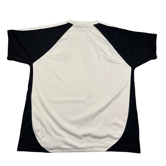Tissaia® White Black Blue Colour Block Sports T Shirt-M