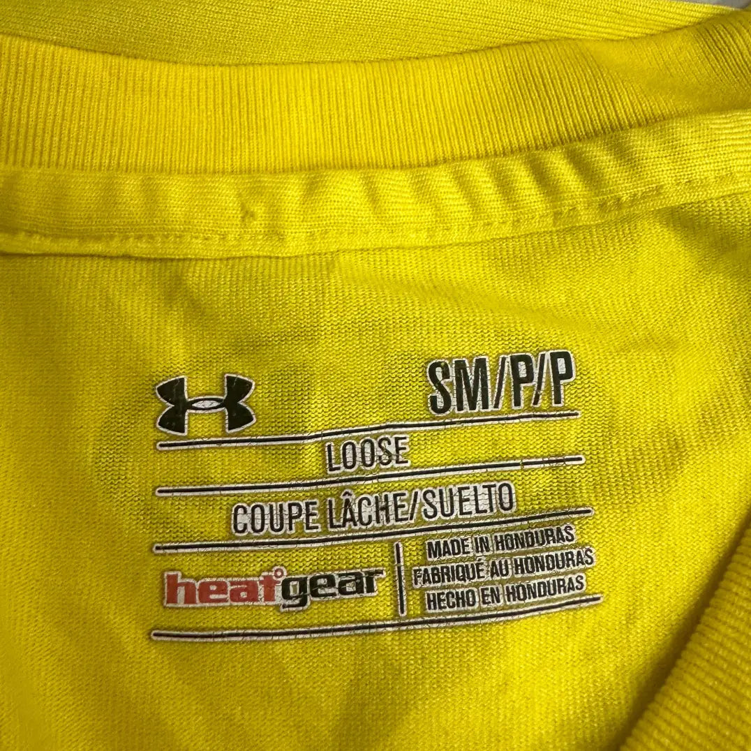 Under Armour HeatGear Yellow Graphic Performance T Shirt 🟡💪