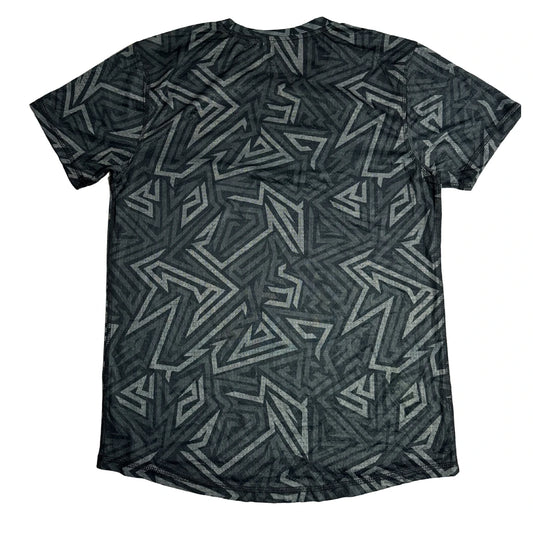 4F2K Ozone Performance Sports T Shirt – Geometric Print Edition 🖤⚡