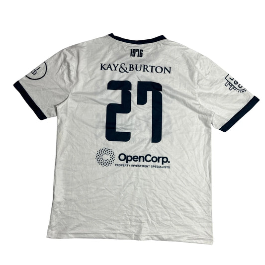 White Soccer Club Match Jersey with Printed Back Number ⚽🤍