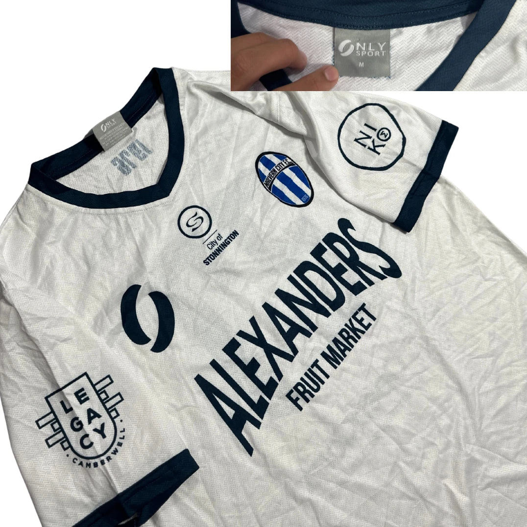 White Soccer Club Match Jersey with Printed Back Number ⚽🤍
