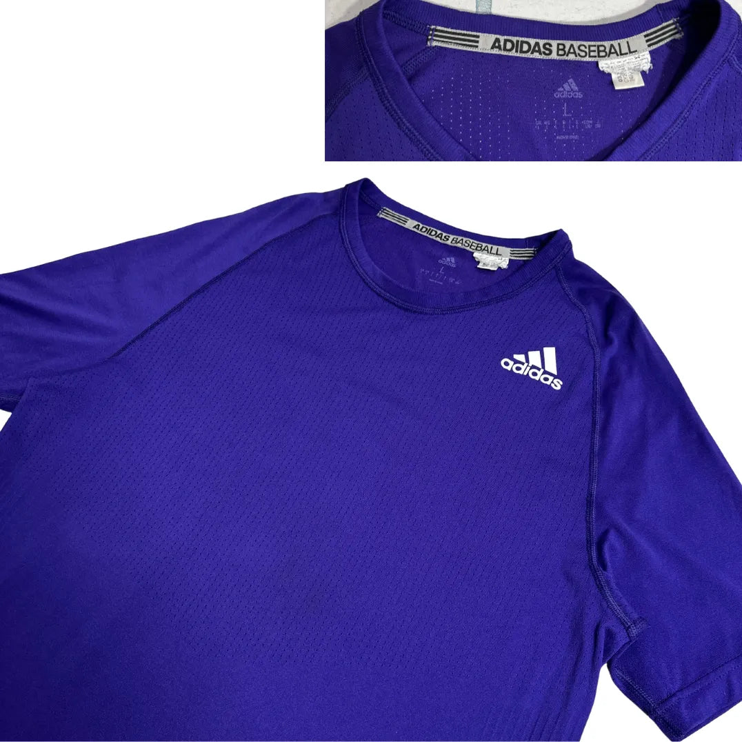 Adidas Purple Baseball Performance Training Tee