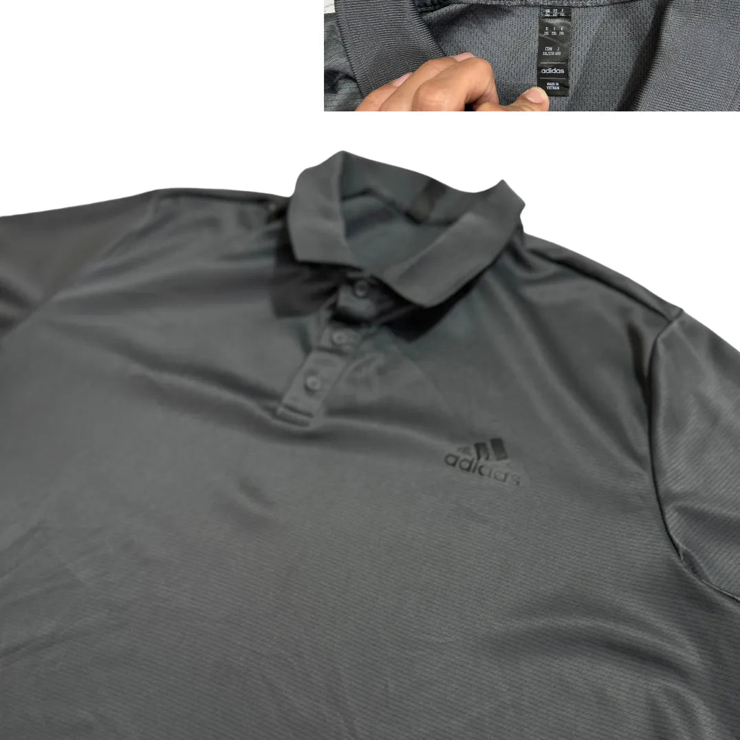 Adidas Dark Grey Performance Polo Shirt
