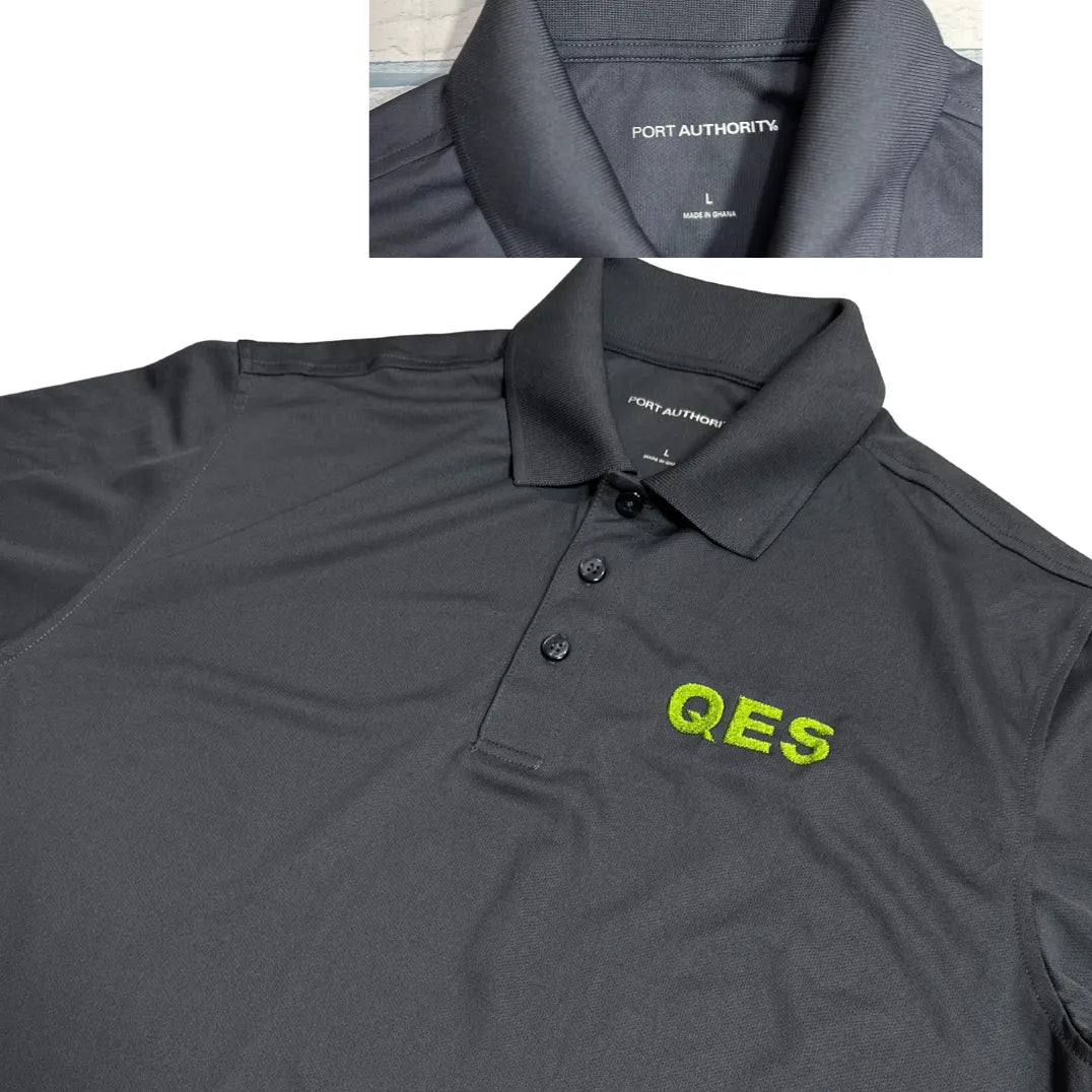 Port Authority Charcoal Grey Polo Shirt with QES Embroidery