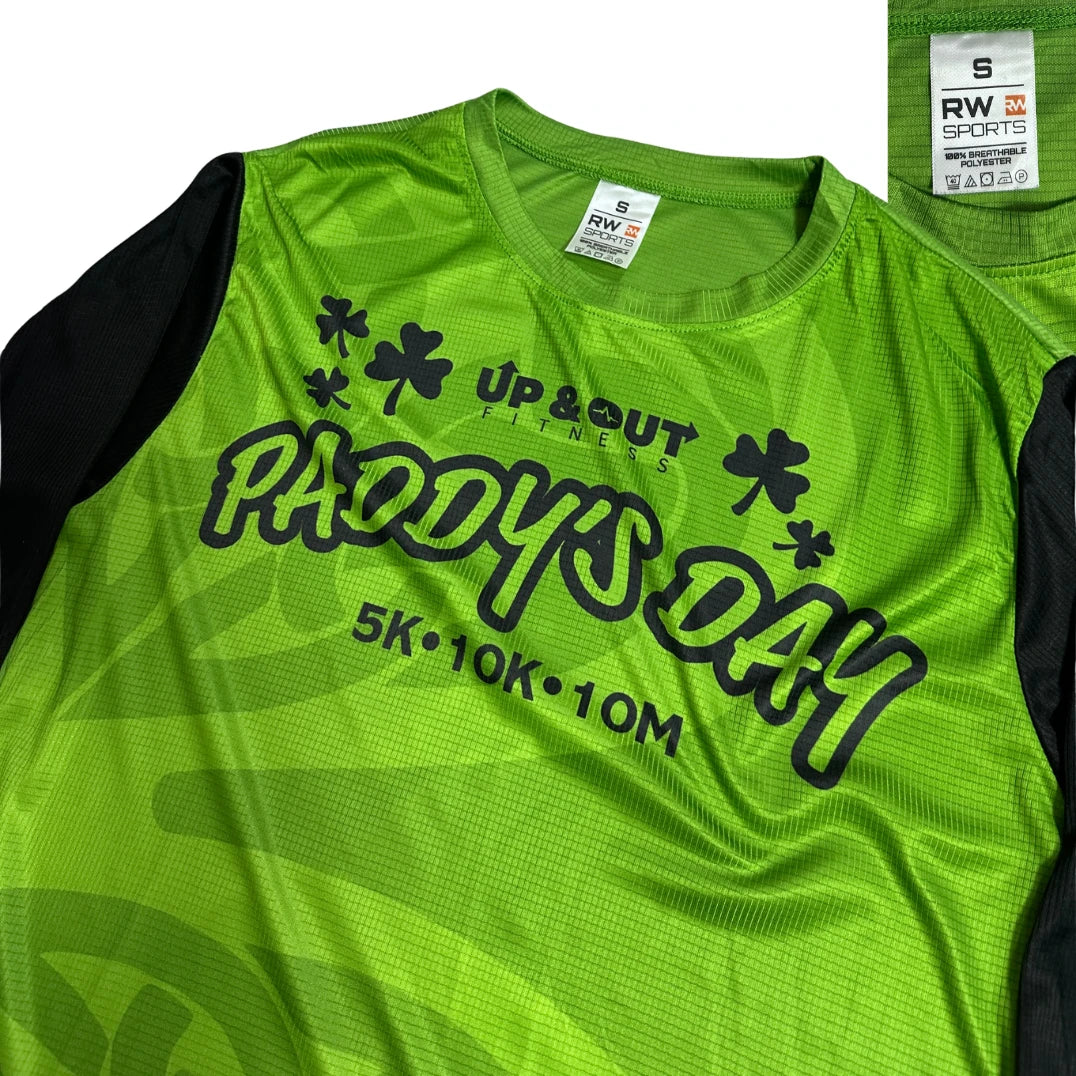 Up & Out Fitness Paddy’s Day Graphic Sports Tee Green 🍀