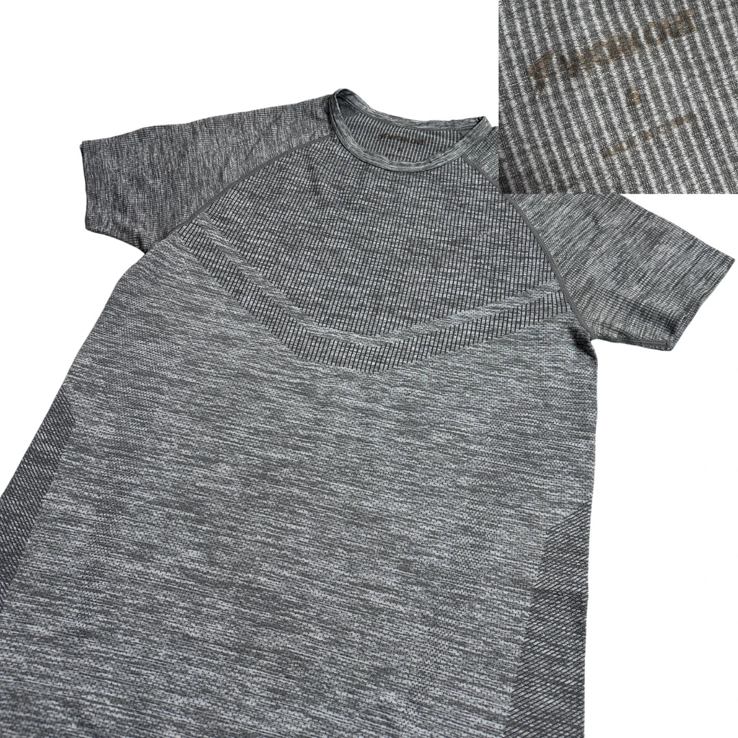 Workout® Textured Grey Seamless Sports Tee