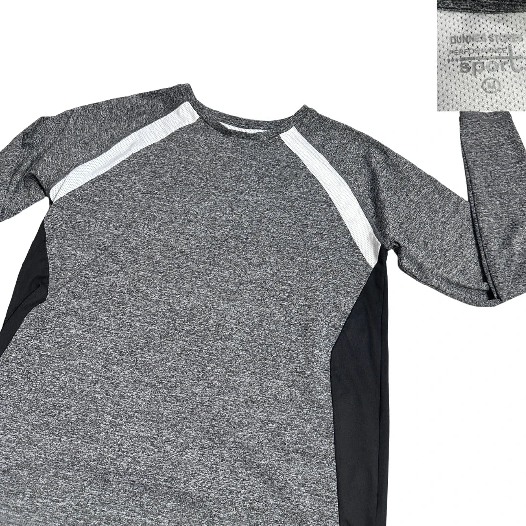 Dunnies® Performance Grey Panel Long Sleeve Sports Shirt 🏃♂️⚡