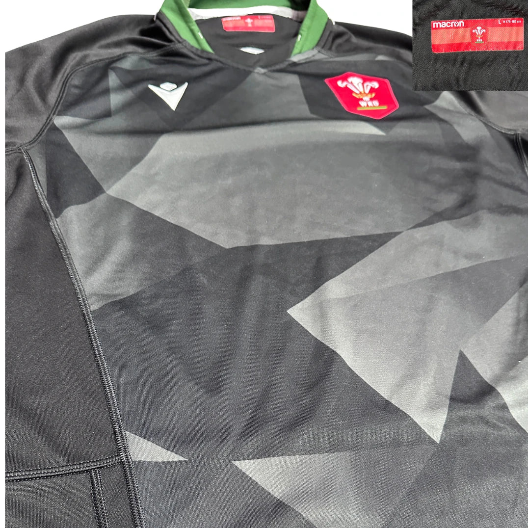 Macron® WRU Black Performance Jersey 🏉🔥(L)