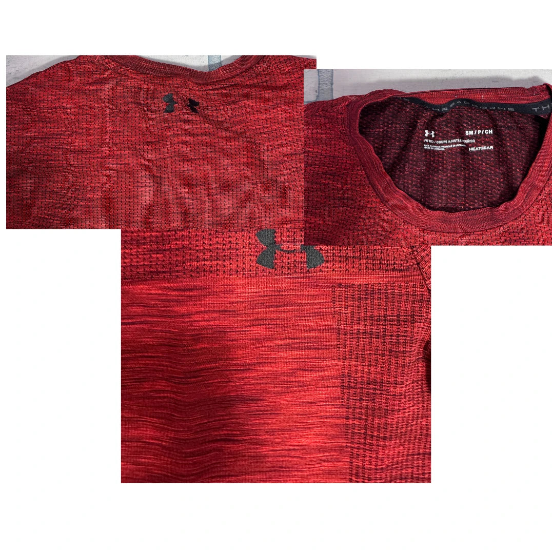 Under Armour® Heather Red Heat Performance T Shirt 🔴(S)