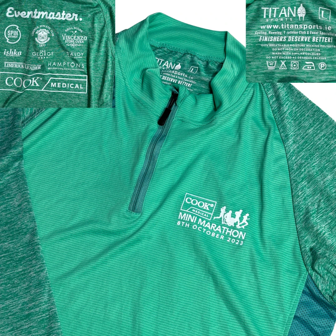Titan Sports® Mini Marathon Quarter Zip Performance Top(L)
