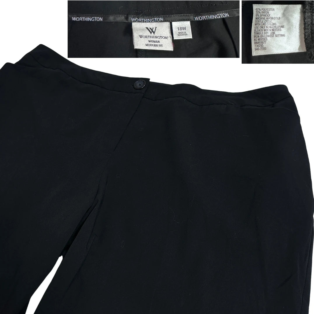 Worthington ® Modern Fit Black Cropped Dress Pants