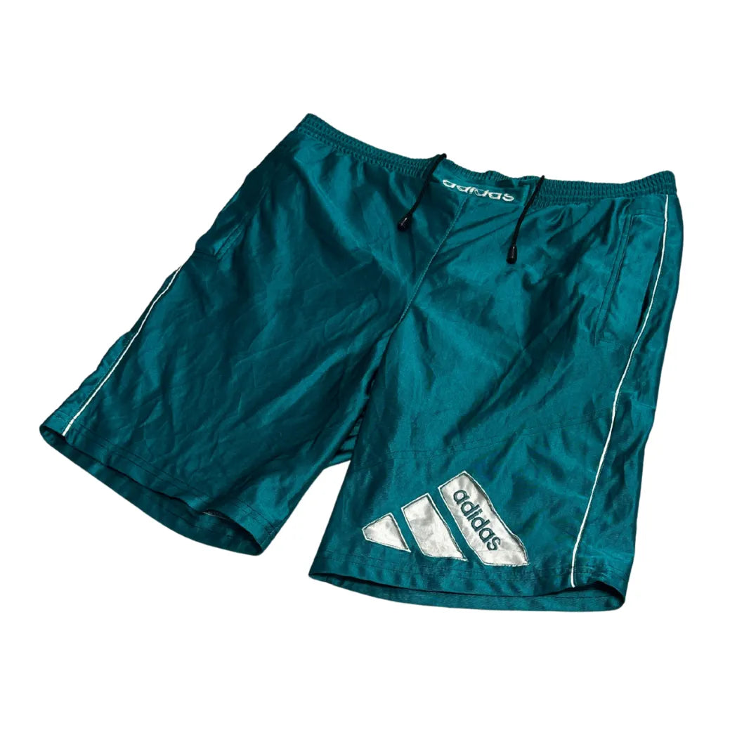 Adidas Teal Performance Training Shorts with Logo Detail