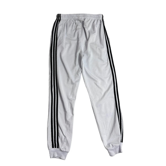 Adidas White Three Stripe Classic Jogger Pants 🤍