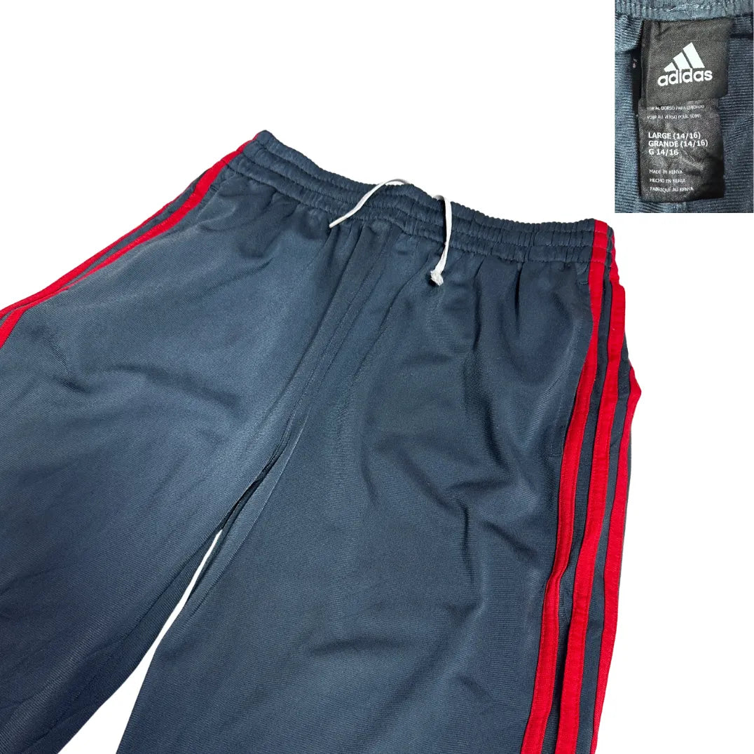 Adidas Track Pants with Red Triple Stripes