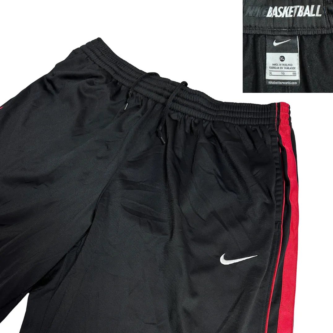 Nike Basketball Black Track Pants with Red Side Panels