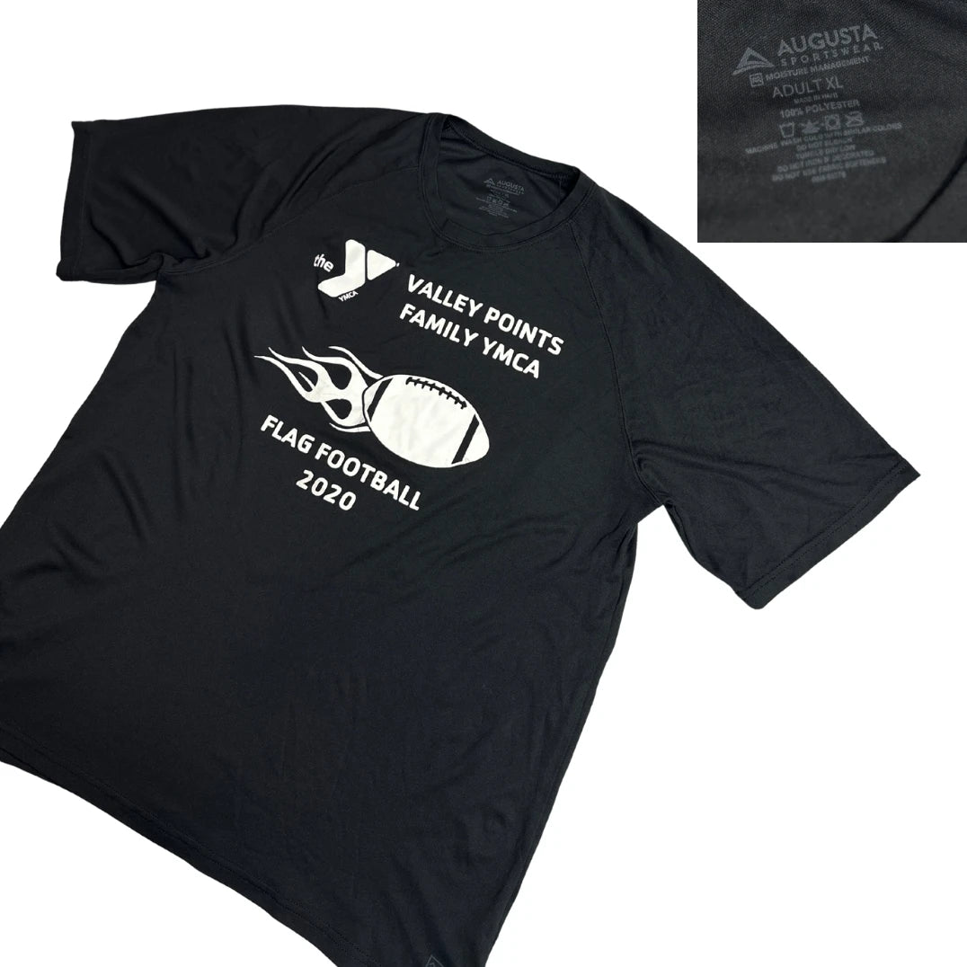 Augusta Sportswear Black YMCA Flag Football Performance T-Shirt 🏈