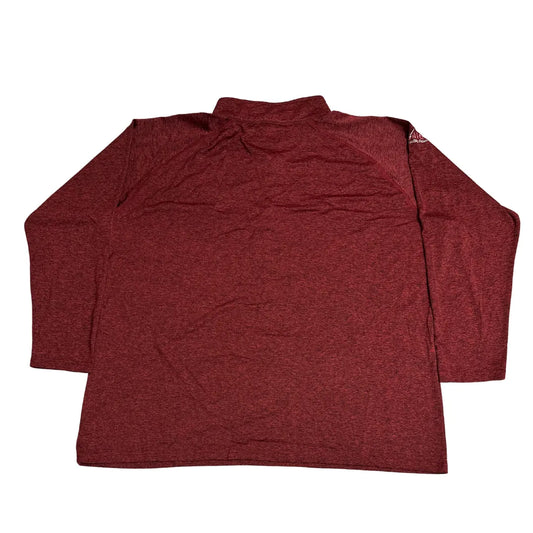 Authentic Heather Maroon Quarter Zip Performance Pullover