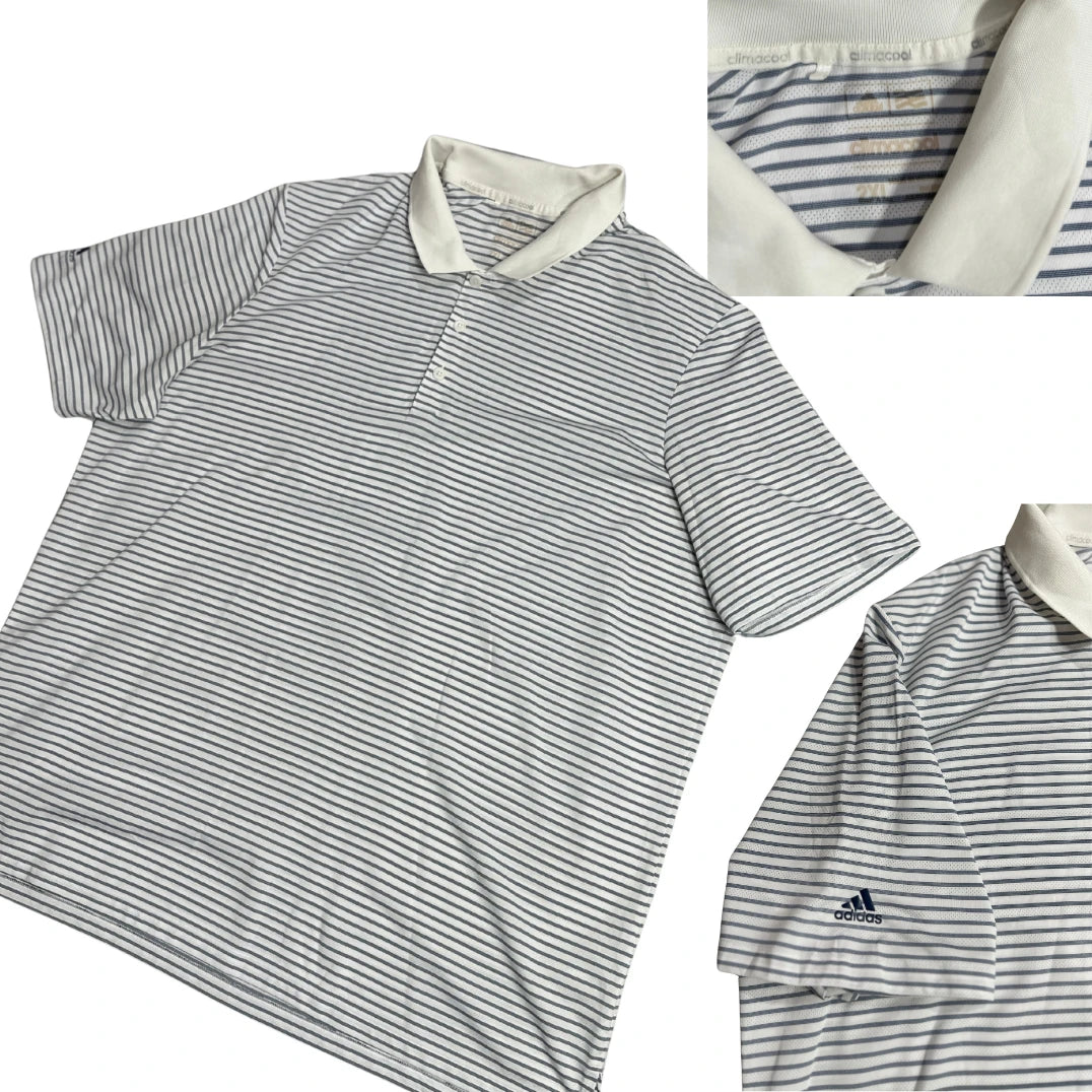 Adidas ClimaCool Striped Performance Polo Shirt ❄️