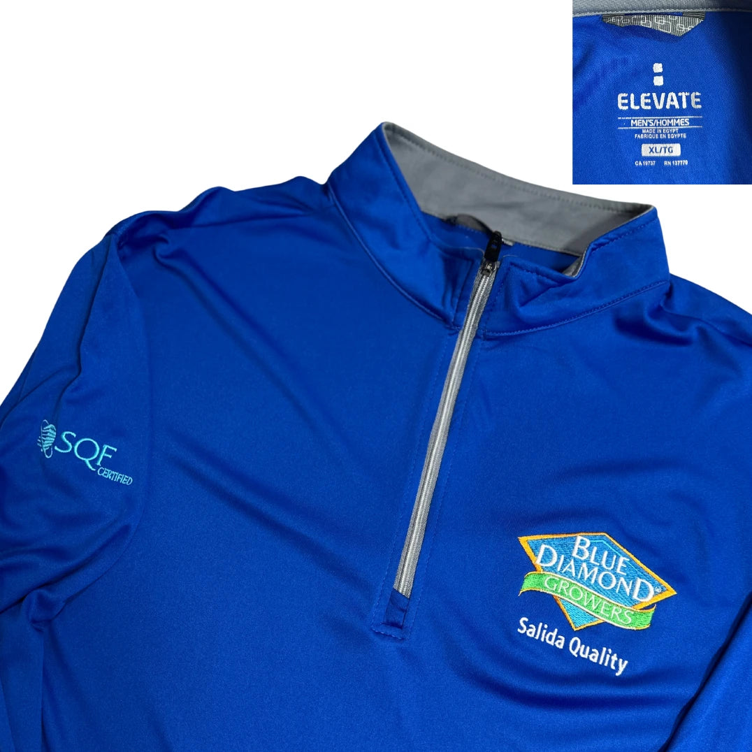 Elevate ® Blue Diamond Growers Quarter Zip Performance Pullover