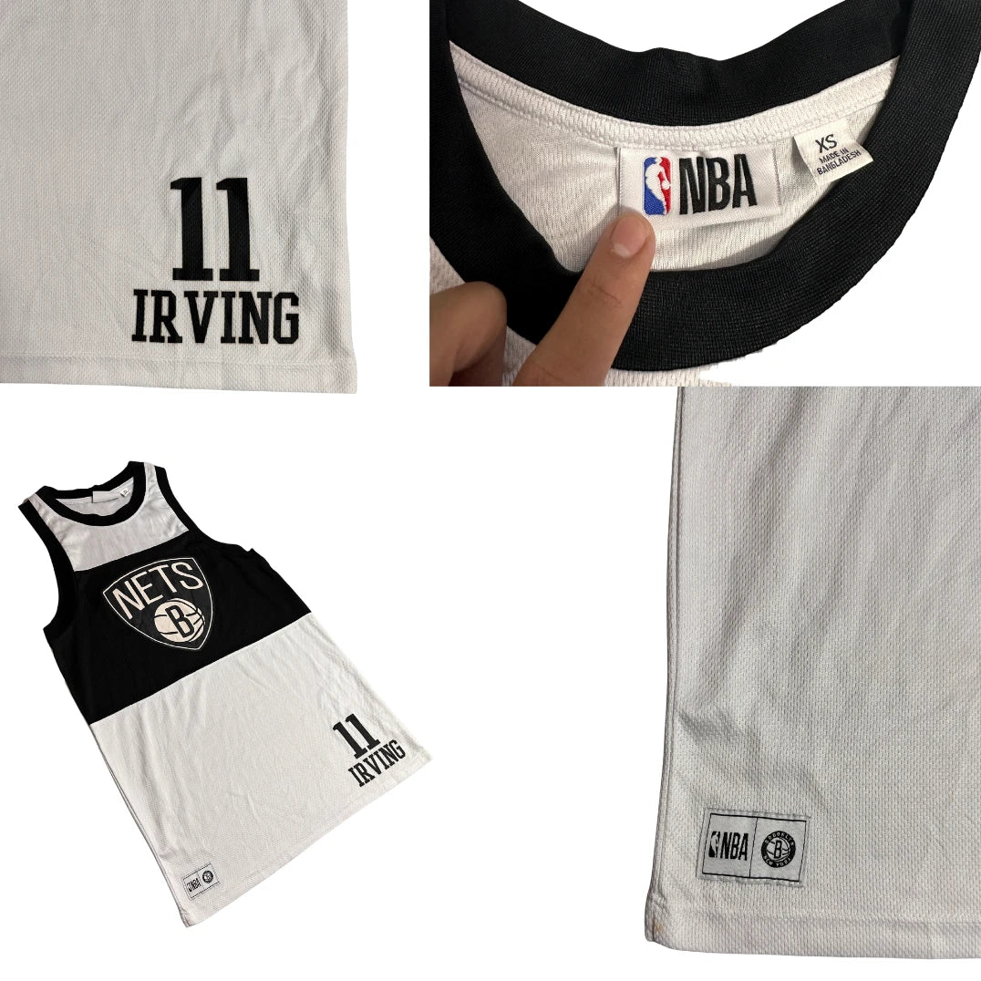 NBA Brooklyn Nets Kyrie Irving 11 Jersey Black White 🖤🤍🔥