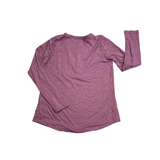Tchibo® Heather Plum Long Sleeve Henley Top