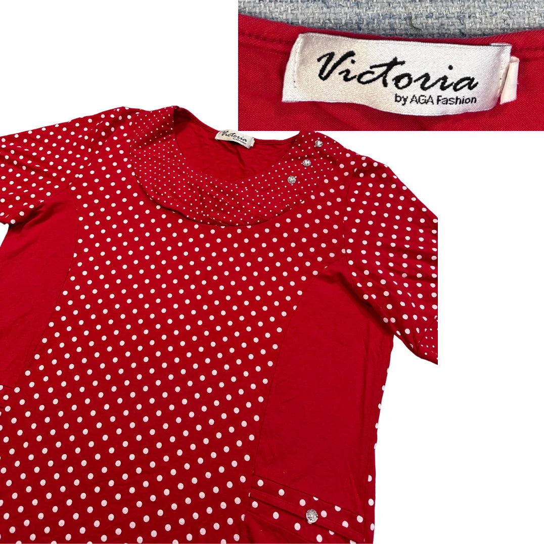 Victoria® Red Polka Dot Casual Top