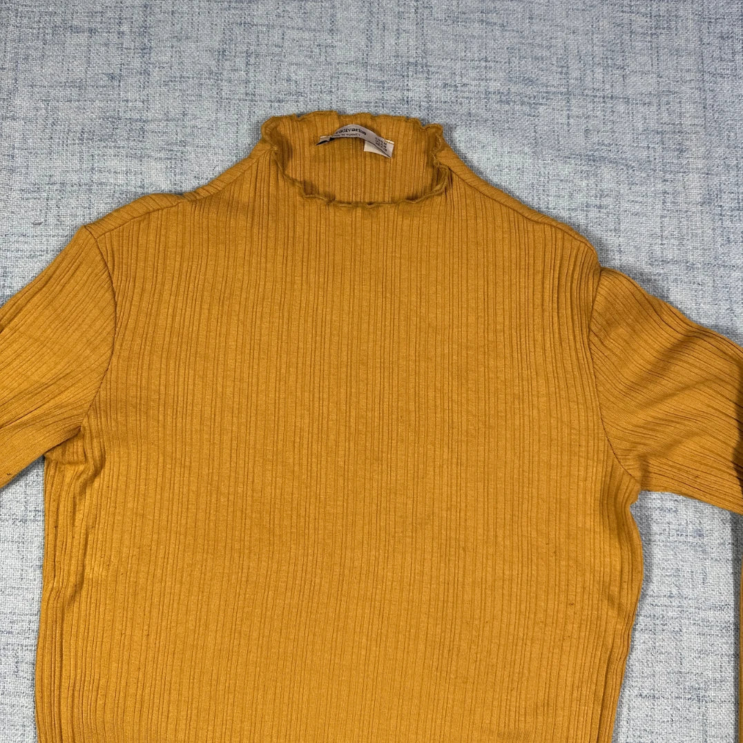 Stradivarius® Ribbed Mock Neck Top-M