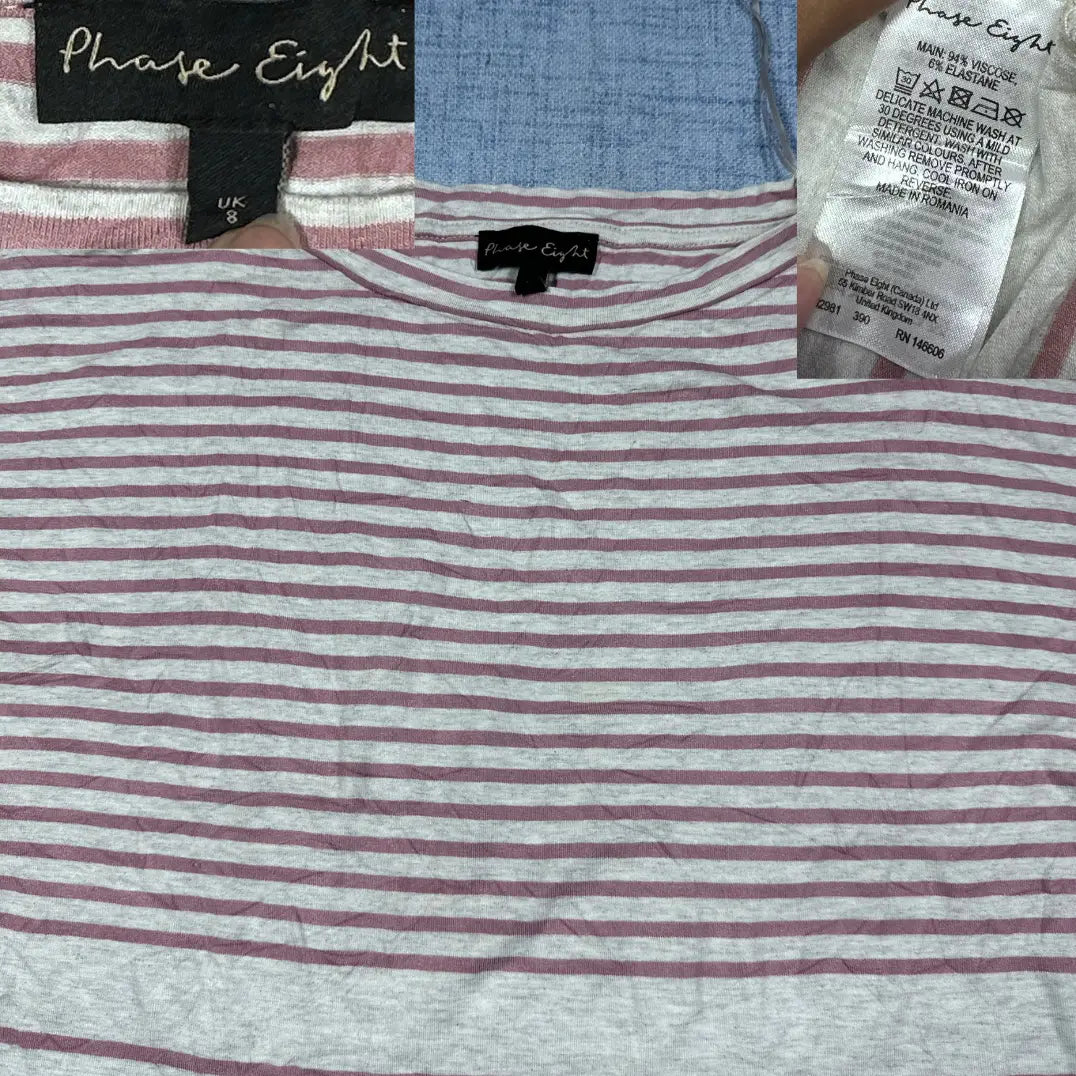 Phase Eight® Pink Striped Top-M