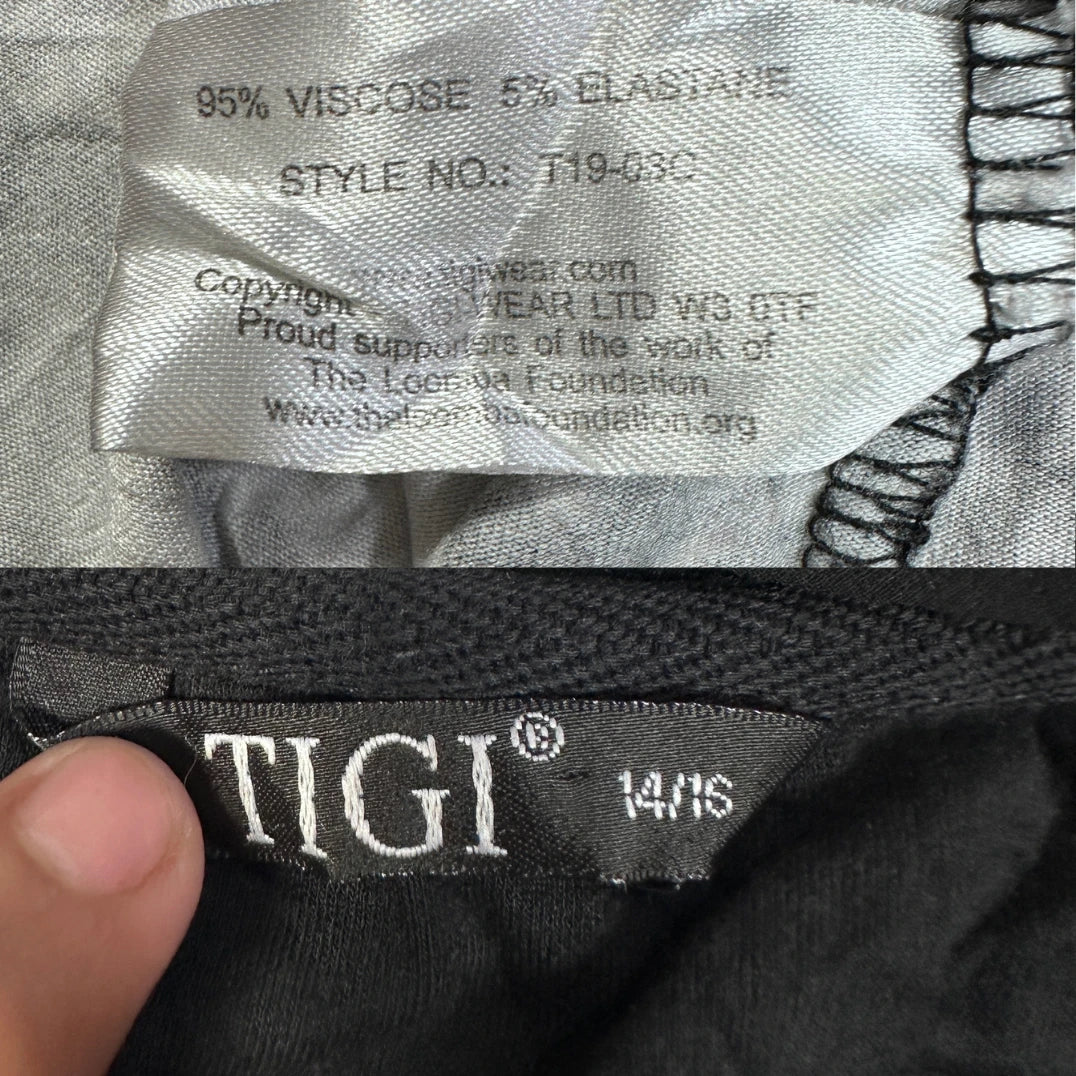TIGI® Black Abstract Print Top-14/16