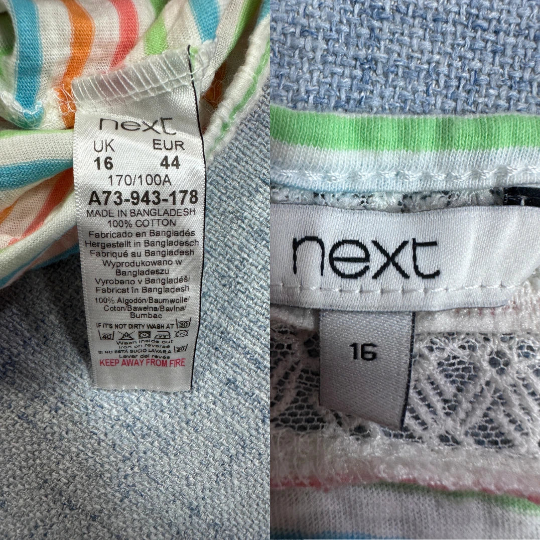 Next® Multicolor Rainbow Striped Top-L