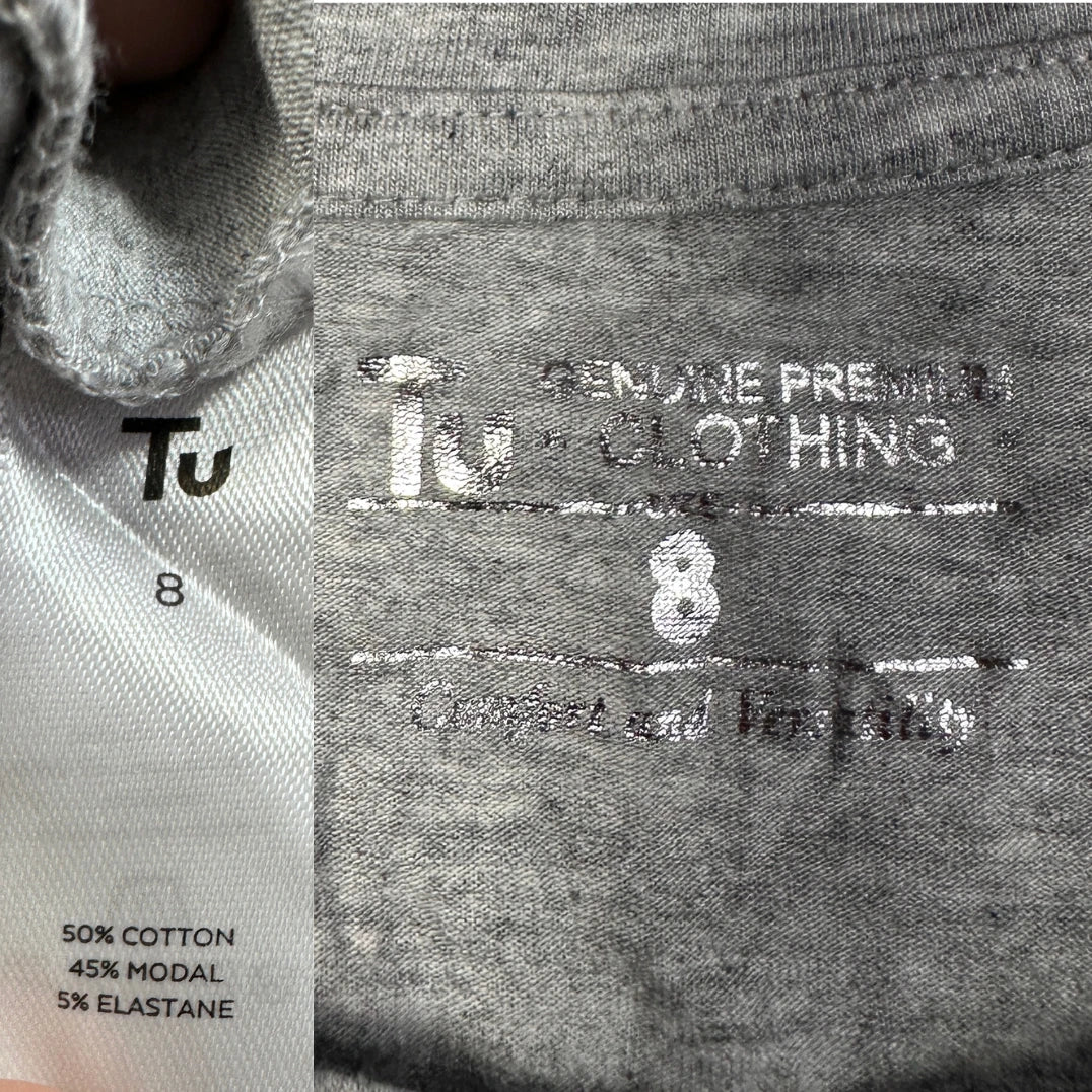 Tu® Grey Long Sleeve Top-XS