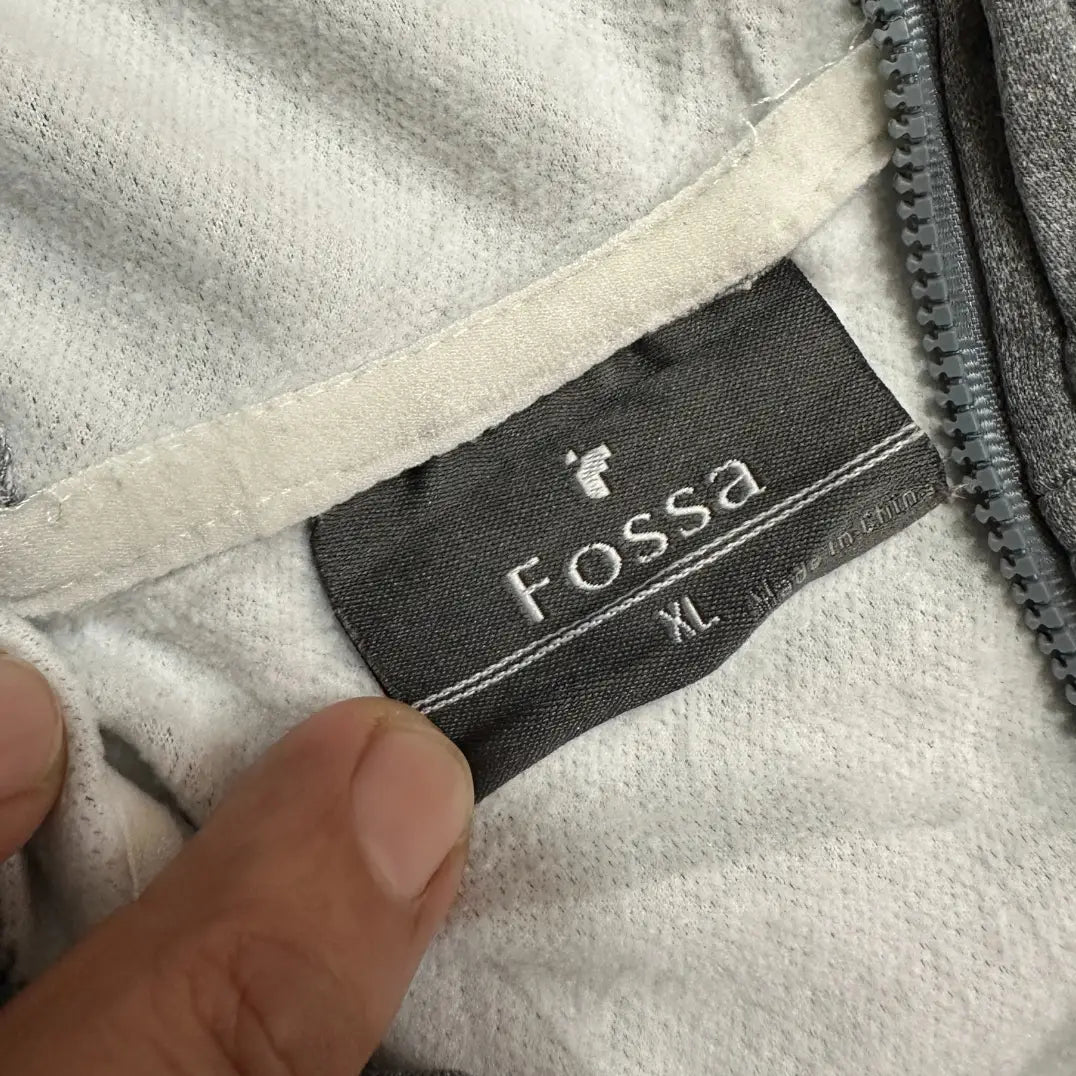 🧥 Fossa Light Grey Performance Hoodie Jacket (Men’s XL)