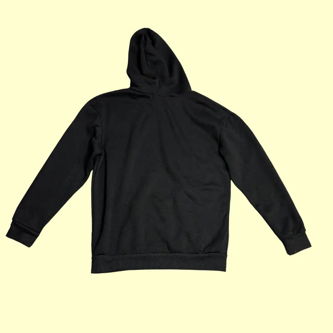 🖤 ROMWE Black Graphic Hoodie – Unisex (Medium)